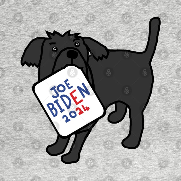 Cute Dog with Joe Biden 2024 Sign by ellenhenryart